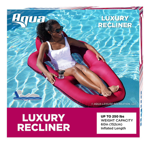 Aqua Luxury Water Pool Lounge  Extra Grande  Flotadores Infl