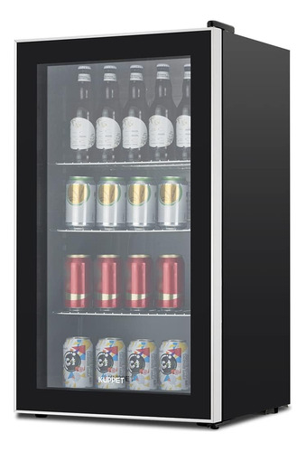Refrigerador Y Enfriador De Bebidas Para 120 Latas Con Puert