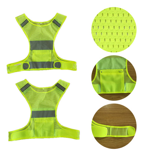 Chaleco Reflectante, Brazaletes, Equipo Para Correr, Malla U