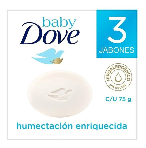 Jabon Dove Baby 75 Gr X3 Humectacion Enriquecida Oferta