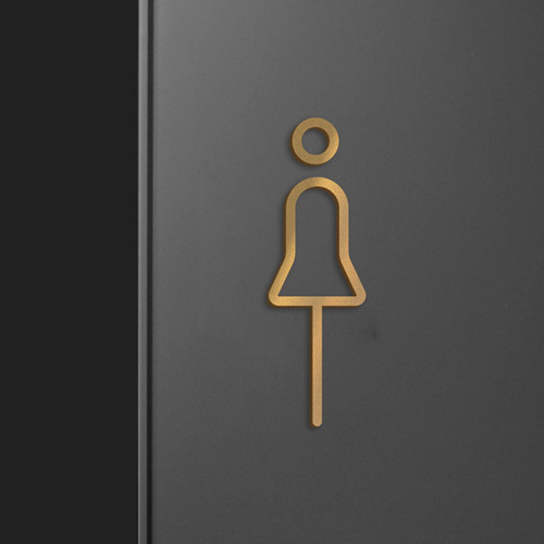 Letrero De Baño Acrílico, Símbolos De Puerta De Baño,