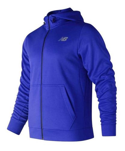 Campera New Balance Core Fleece Fz Azul Envío A Todo El País