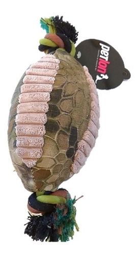 Brinquedo Cachorro Bola Rugby Pelucia/corda Resistente C/som
