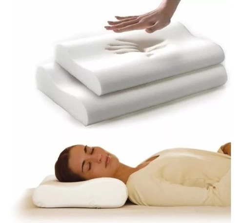 2 Almohadas Memory Pillow Ortopédicas  Indeformable Con Aloe