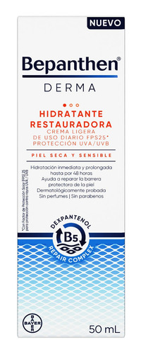 Bepanthen Derma Hidratante Restauradora  Facial Fps25 50ml