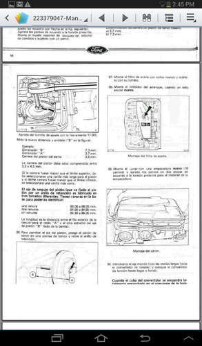Manual Transmisión Automática Ranger 88-94 (a4ld) Español (Usado)