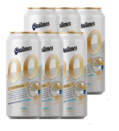 Quilmes Sin Alcohol 0.0  473 Ml Pack X 6 Zetta Bebidas