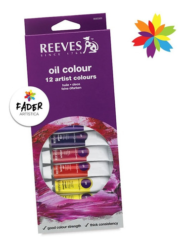 Set Oleos Reeves X 12 Colores Pomo 10 Ml Barrio Norte