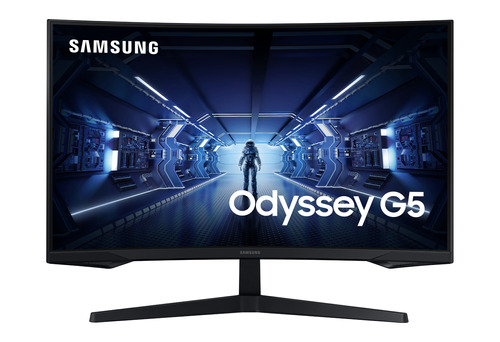 Imagen 1 de 5 de Monitor gamer curvo Samsung Odyssey G5 C32G55T LCD 32 " negro 100V/240V