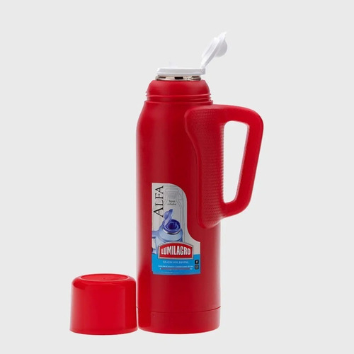 Termo Lumilagro Alfa de vidrio 1L rojo
