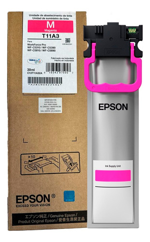 Bolsa De Tinta Epson T11a320 Magenta Para Wf-c5810 / C5890