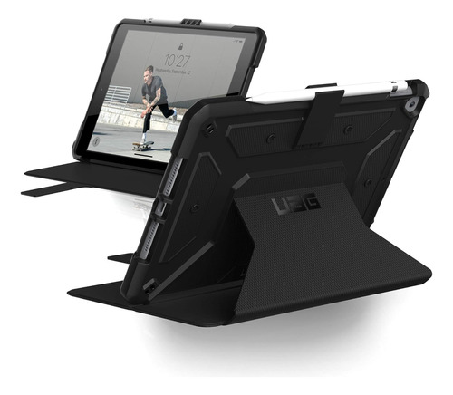 Funda iPad 10.2 Uag Metropolis Con Soporte Rígido Negro