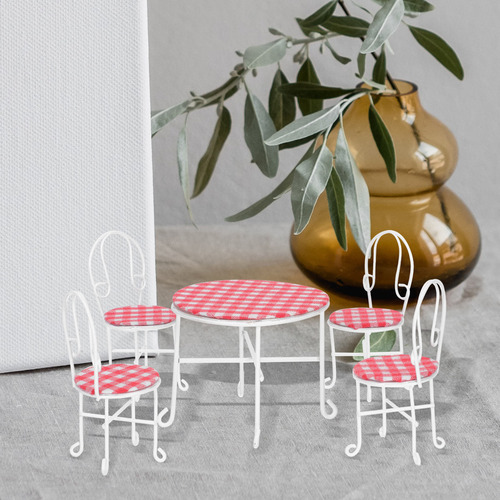 1 Juego De Figuritas Decorativas Para Mesa Y Silla En Miniat