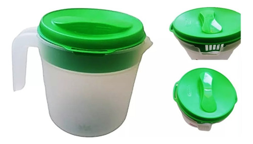 Jarra Apilable Con Tapa Plástico Resistente 3 Litros