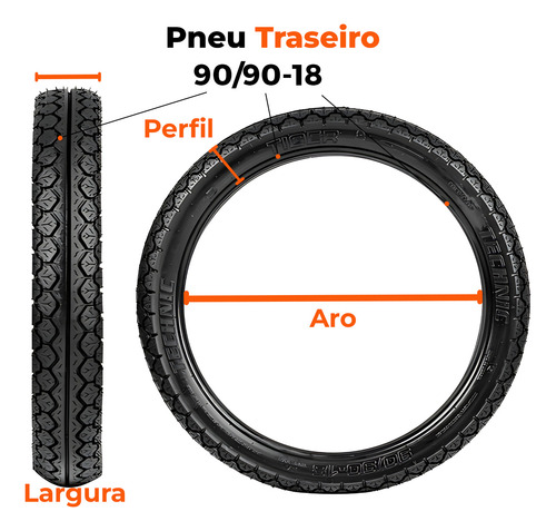 Par Pneu 275-18 + 90-90-18 Tiger Uso Com Câmara Technic