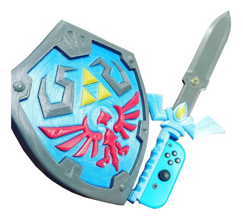 Zelda Skyward Sword Escudo Y Espada Para Joycon Legend