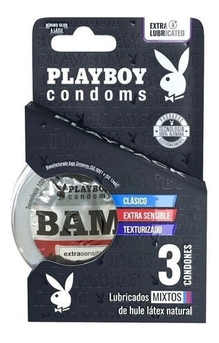 Caja De Condones Playpack Pop Art 18 Condones Playboy