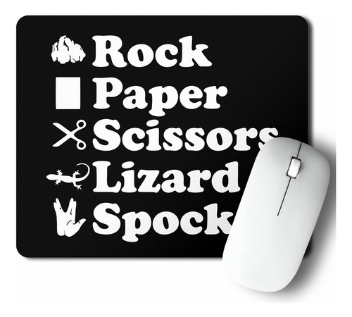 Mouse Pad Rock Paper Spock (d1426 Boleto.store)