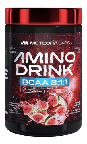 Meteora Labs Amino Drink Bcaa 8:1:1 + Hmb Glutamina 30 Serv