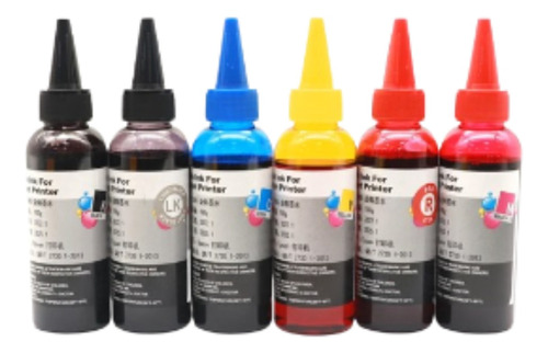 Combo Tinta Dye Para Epson L805 L810 L800 L1800 T50 X 100ml