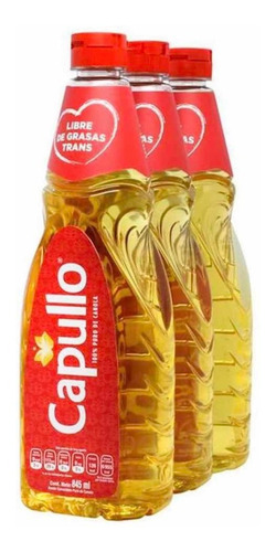 Aceite Capullo De 845 Ml 100% Puro De Canola 3 Piezas