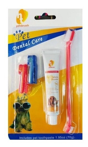 Cepillo Dental + 2 Cepillos Adicionale + Crema Dental Perros