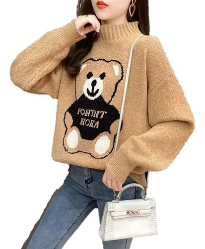 Suéter Coreano Casual Dulce Lindo Pequeño Oso Unisex