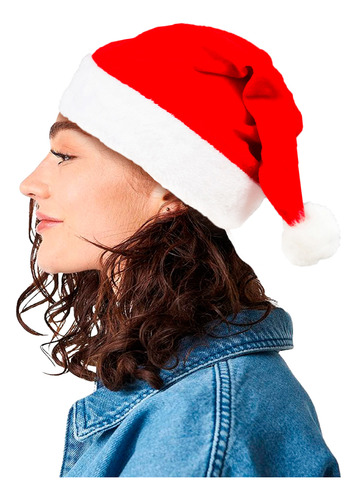Set De 2 Gorros Santa Claus Navideños Unisex Posadas Party