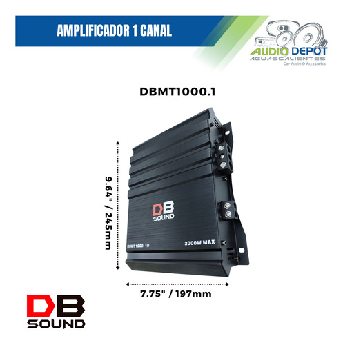 Amplificador 1 Canal Db Sound Clase D Full Range Dbmt1000.1d
