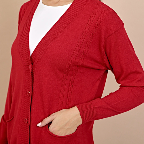 Cárdigan Aleshandra Mujer Escote V Larga Otoño/invierno