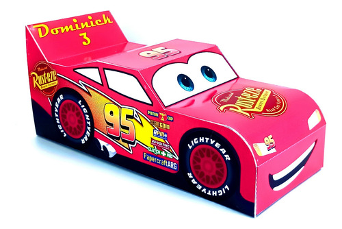 Papercraft Cars Rayo Mcqueen, Texto Editable, Tematica Cars
