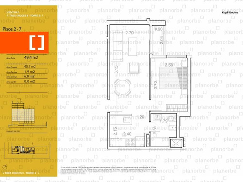 Venta De Apartamento Obra Construcción 1 Dormitorio En La Blanqueada, Ventura Tres Cruces Ii B Unidad 302