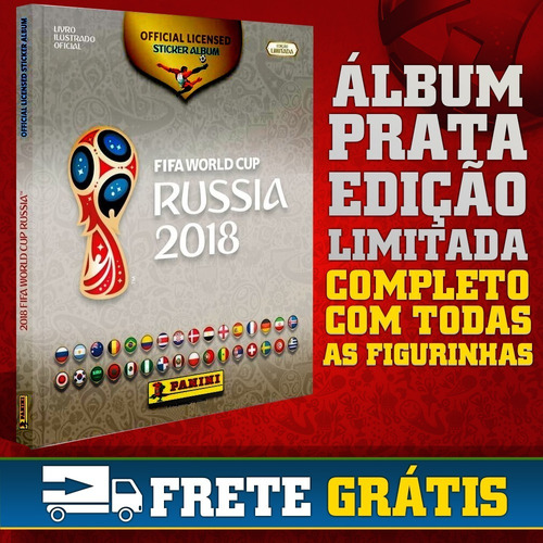 Álbum Prata Copa Do Mundo Rússia 2018 Edição Limitada Panini