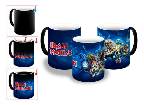 Taza Mágica Iron Maiden Mod1 Para Regalar 