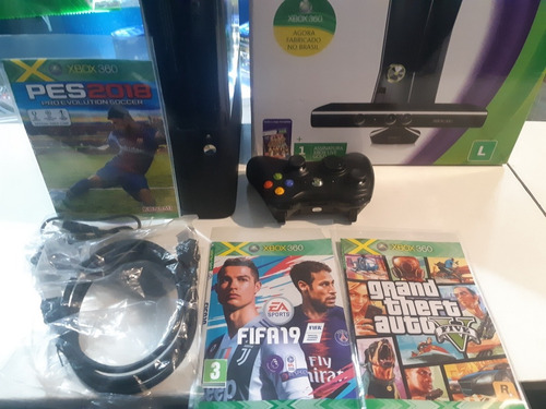 Xbox 360 Slim- Super Slim+jogos Menor Preço Barato Preto (Usado)