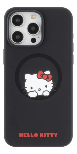 Funda Hello Kitty Silicone Magsafe Negro Iphone 15 Versiones Negro Iphone 15 Pro