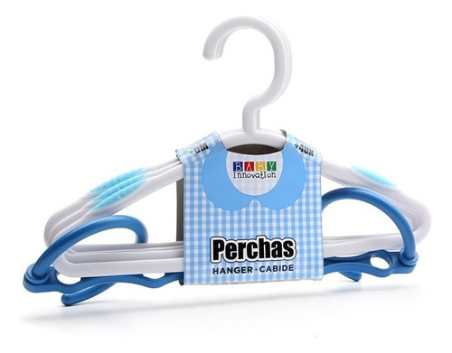 Perchas Infantiles Con Colgador Para Bebés Y Niños - Baby Innovation Color Azul