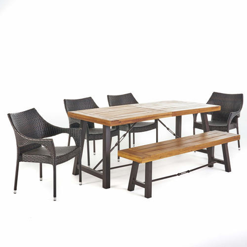 Christopher Knight Home Morley Outdoor - Juego De Comedor D.