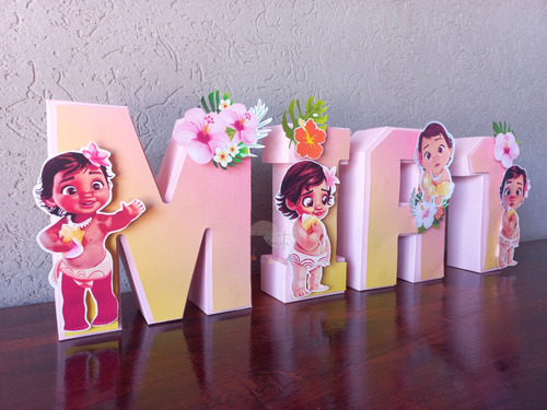 4 Letras 3d Moana Candybar Cumpleaños