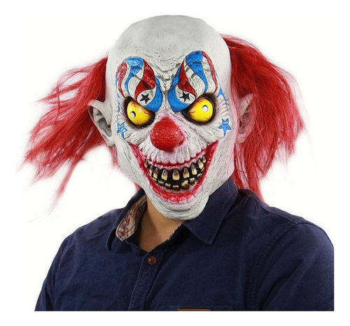 A Máscara De Látex De Payaso De Circo De Terror De Halloween