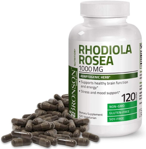 Bronson Rhodiola Rosea 1000 Mg - Hierba Adaptogenica Para E