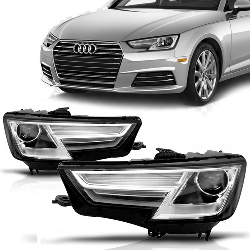 Par Farol Audi A4 2016 2017 2018 2019 Com Motor Com Led Tyc