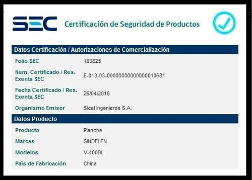 Imagen 5 de 7 de Plancha Aero Steam Ceramic V-400bl Sindelen