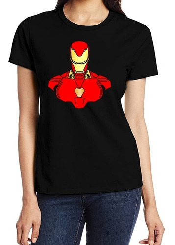 Polera Estampada Iron Man Silueta Tony Stark Superheroe