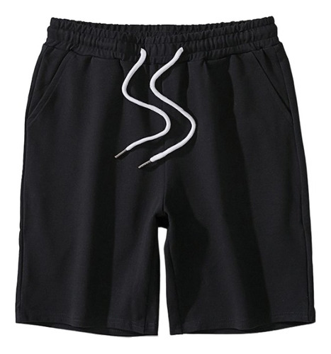 Short Deportivo Negro Liso Todo Tipo De Deporte Gym Fitness