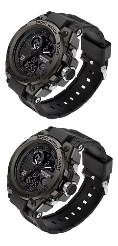 2 Reloj Táctico Militar Impermeable Dual Analógico Y Digital