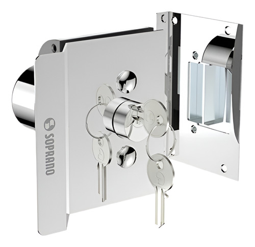 Fechadura Elétrica Vidro Alvenaria 12v R1l Inox Soprano