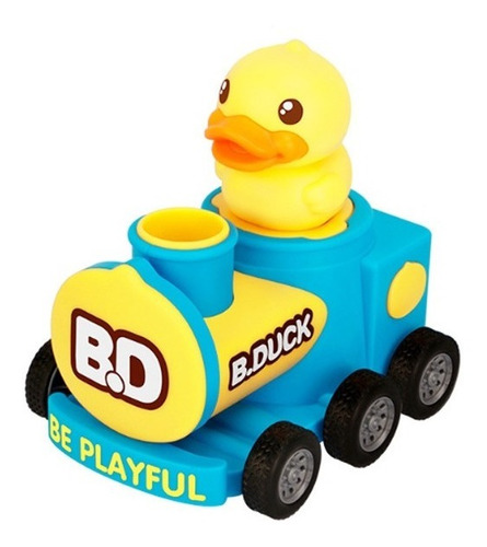 Mini Juguete Tren Azul Feliz Niños Juego B.duck Log-0n