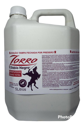 Desentupidor Líquido Zorro El Diablo Negro 5lts Mais Potente