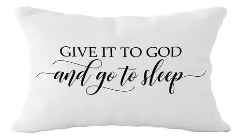 Funda De Almohada Deco Fulsoe «regala A Dios Y Duérmete»